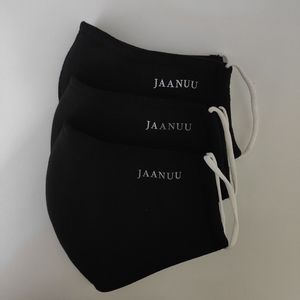 3 Jaanuu Black Face Masks + 1 Keepsake Bag